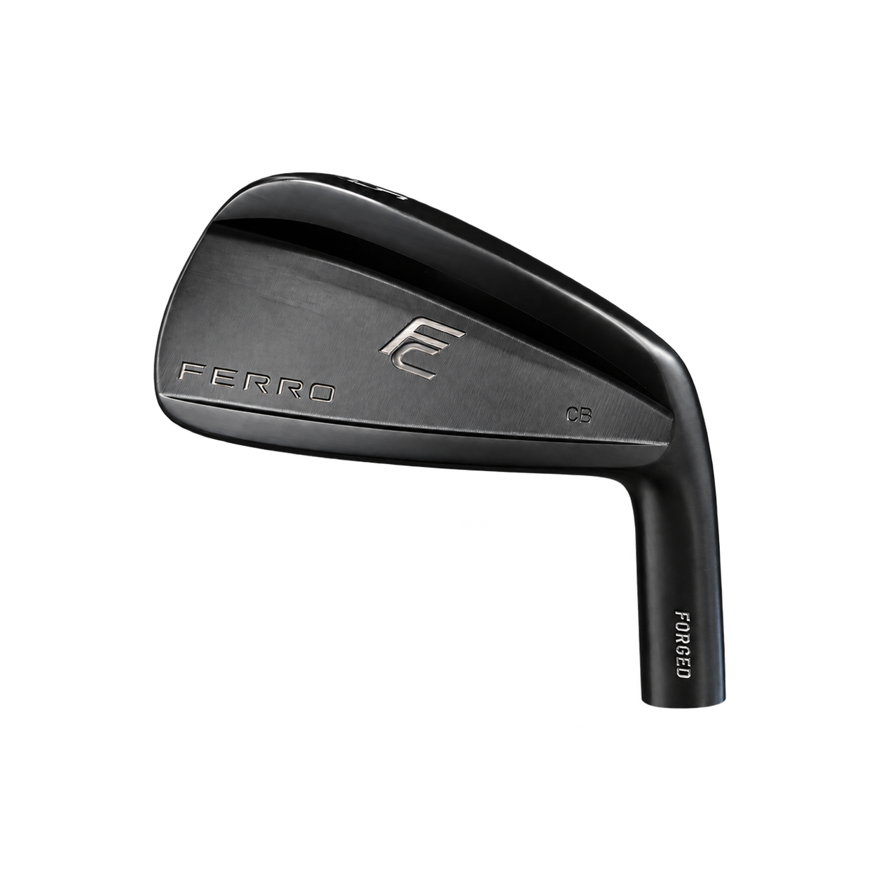 Black Ferro CB forged cavity-back iron head, rear view