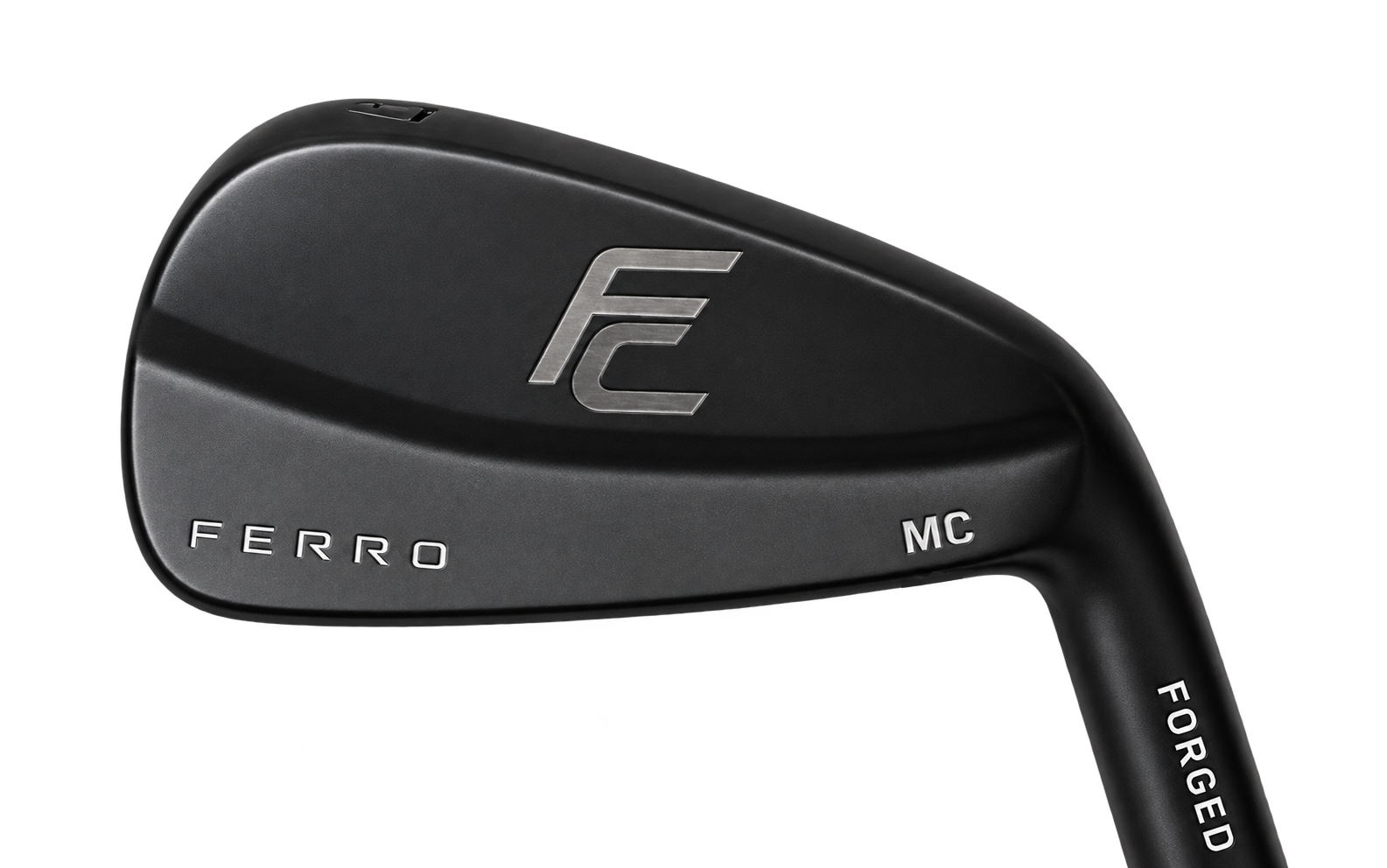 Black Ferro MC forged muscle-cavity iron head, rear view